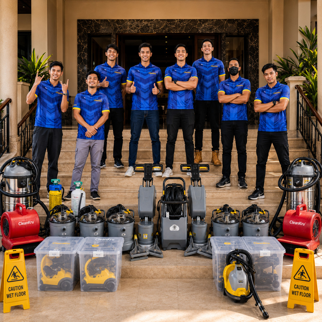 CleanKru team deep cleaning in Kuantan